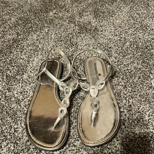 Silver sandals
